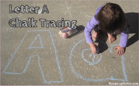 Alphabet Activities: Chalk Tracing