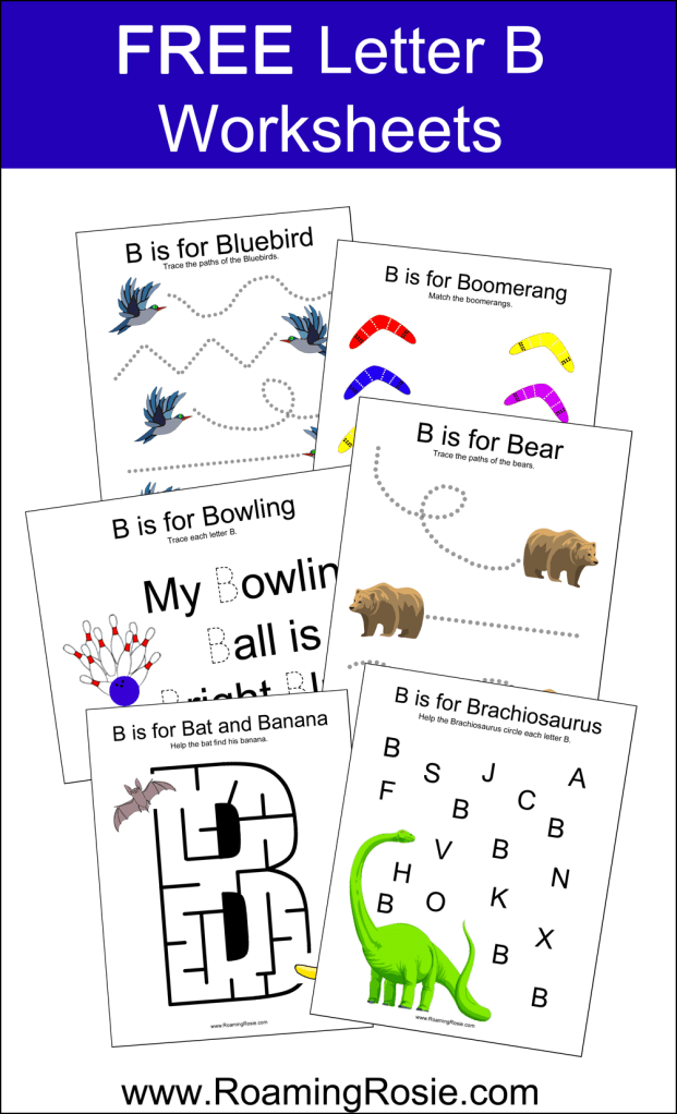 FREE Printable Letter B Alphabet Activities Worksheets