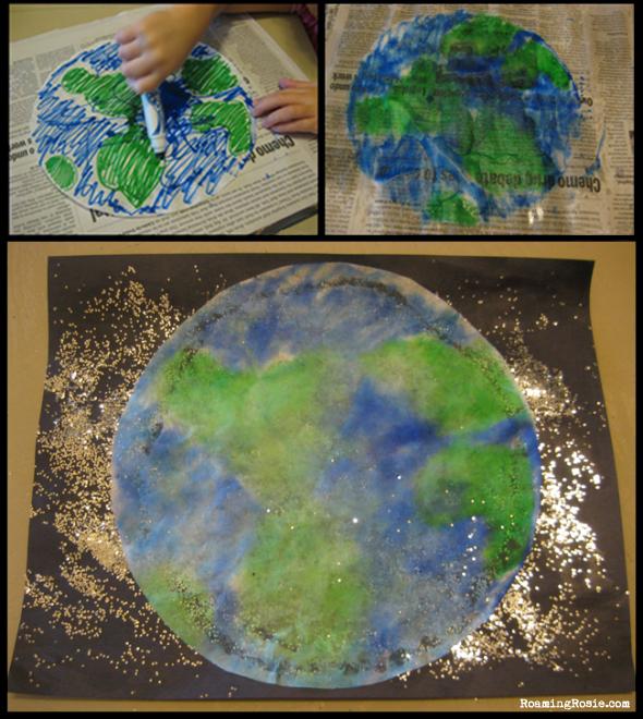E is for Earth {Alphabet Activities at RoamingRosie.com}