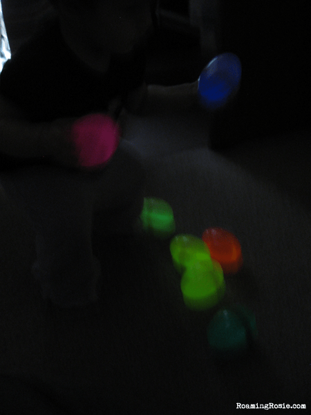 E is for Electric Egg Hunt {Alphabet Activities at RoamingRosie.com}