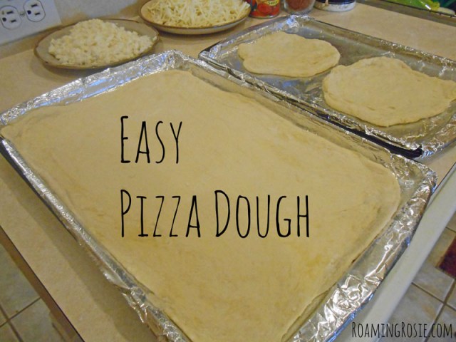 Easy Pizza Dough Recipe {And How to Proof Yeast} at RoamingRosie.com