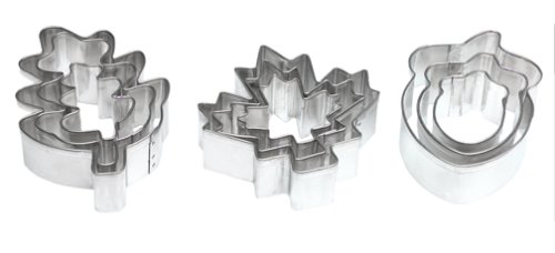  Wilton Leaves and Acorns 9-Piece Aluminum Cookie Cutter Set