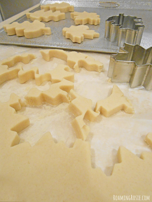 Soft Iced Sugar Cutout Cookie Leaves 