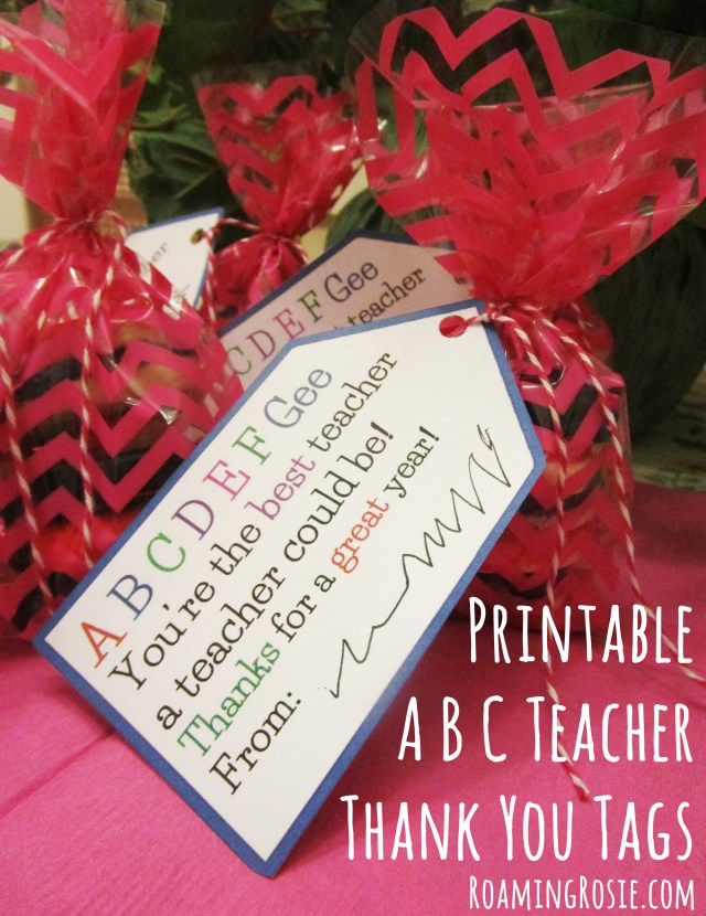 Printable ABC Teacher Thank You Tags 