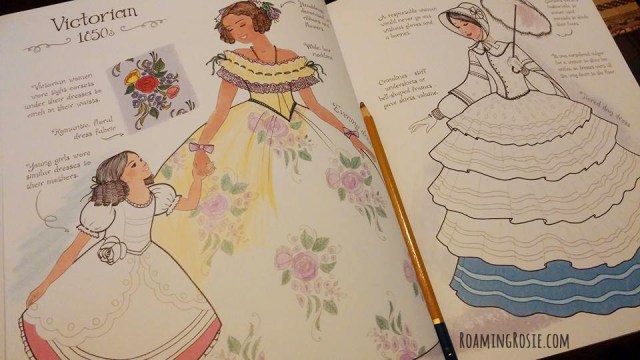 fashion coloring book victorian 1850