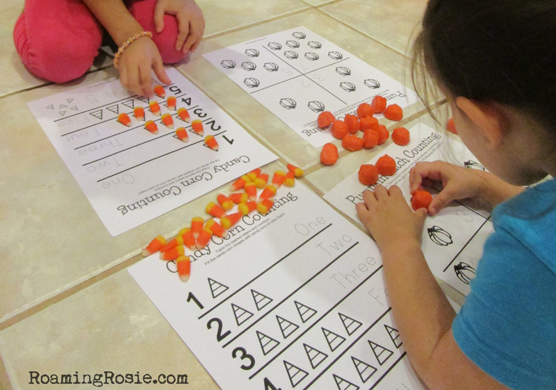 Candy Corn and Pumpkins Free Printable Halloween Worksheets 3