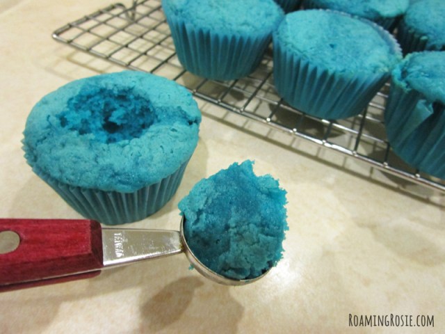 April Showers Sprinkle Surprise Raining Cupcakes from Roaming Rosie