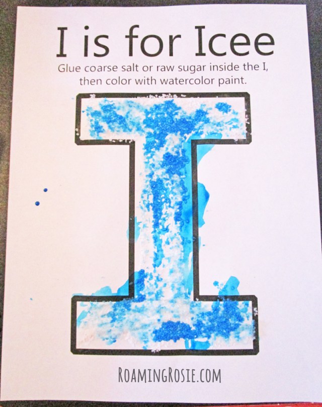 I is for Icee Alphabet Activity Printable Worksheet