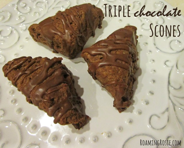 Triple Chocolate Iced Scones Recipe