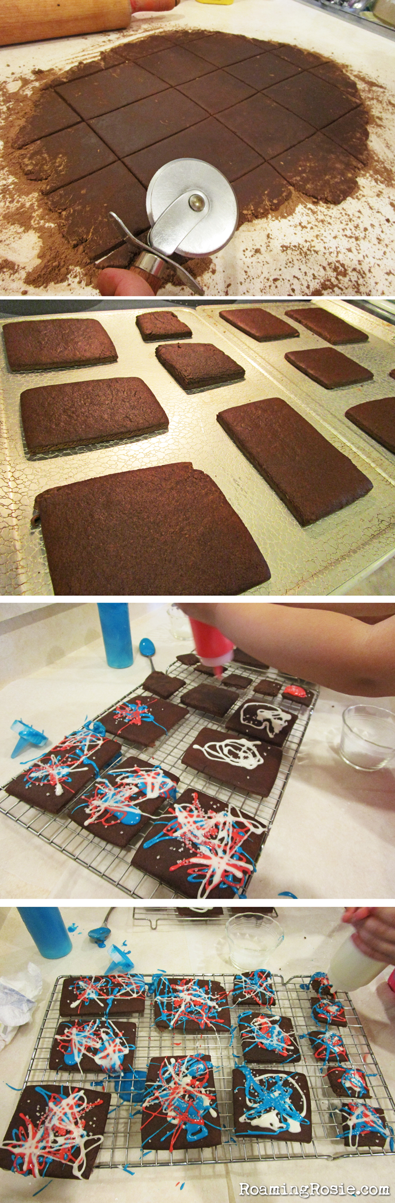 Fireworks Chocolate Iced Cookies from Roaming Rosie 3