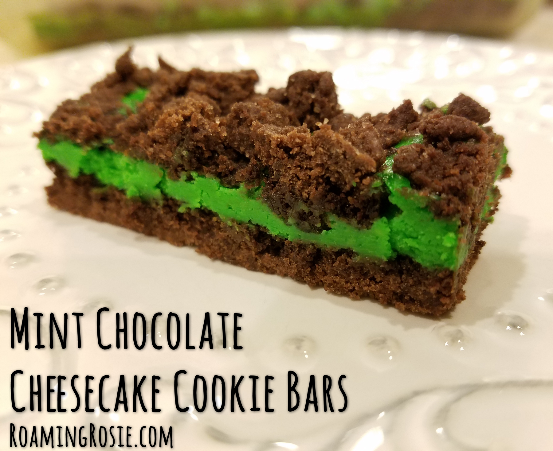 Mint Chocolate Cheesecake Bars