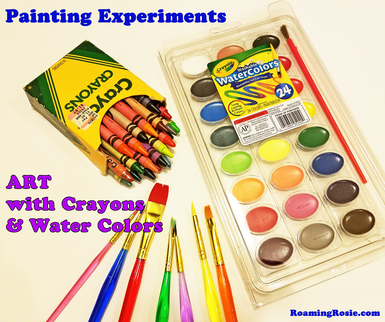 Painting with Crayons and Water Colors 1