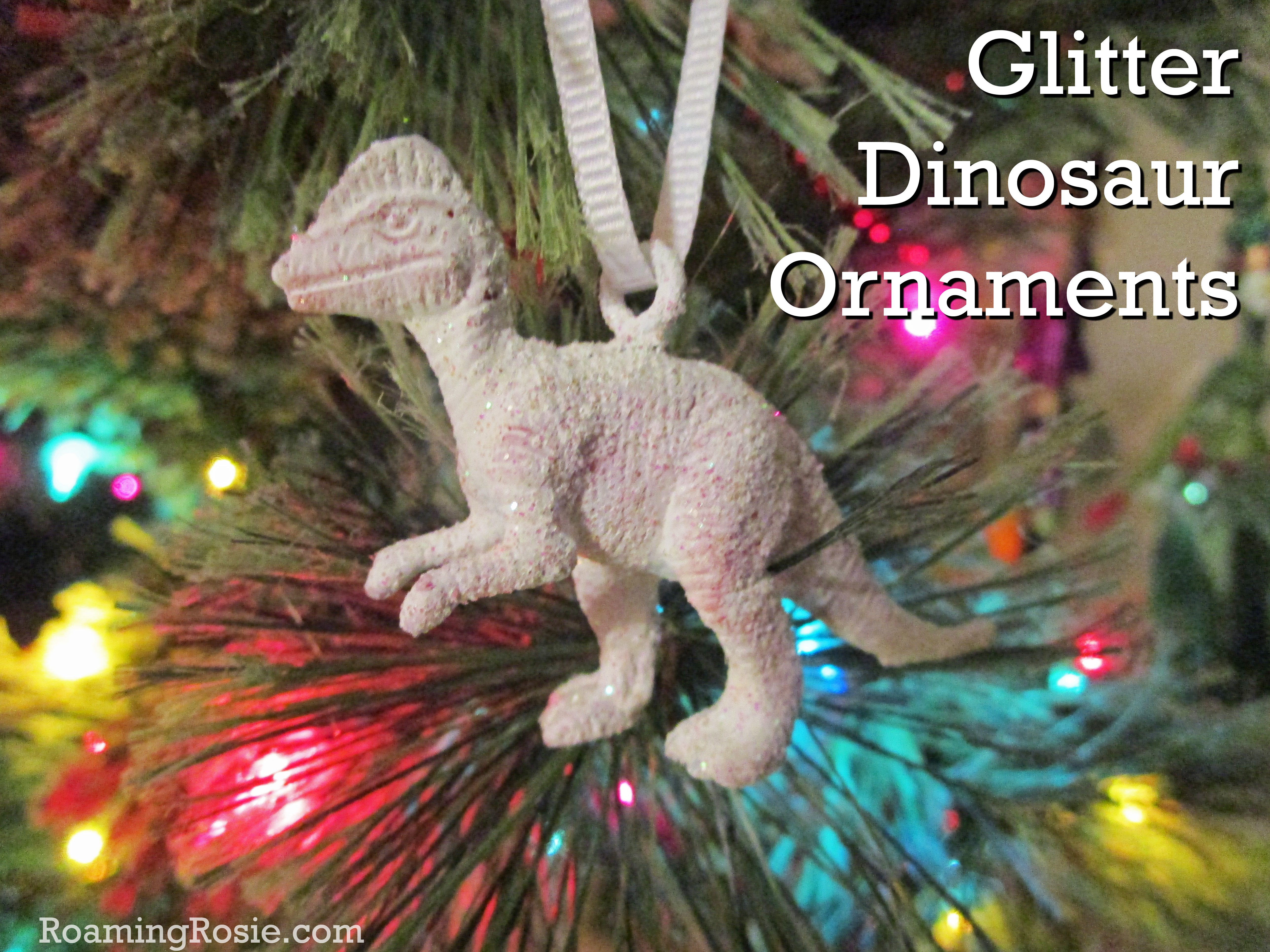 Glitter Dinosaur Ornaments