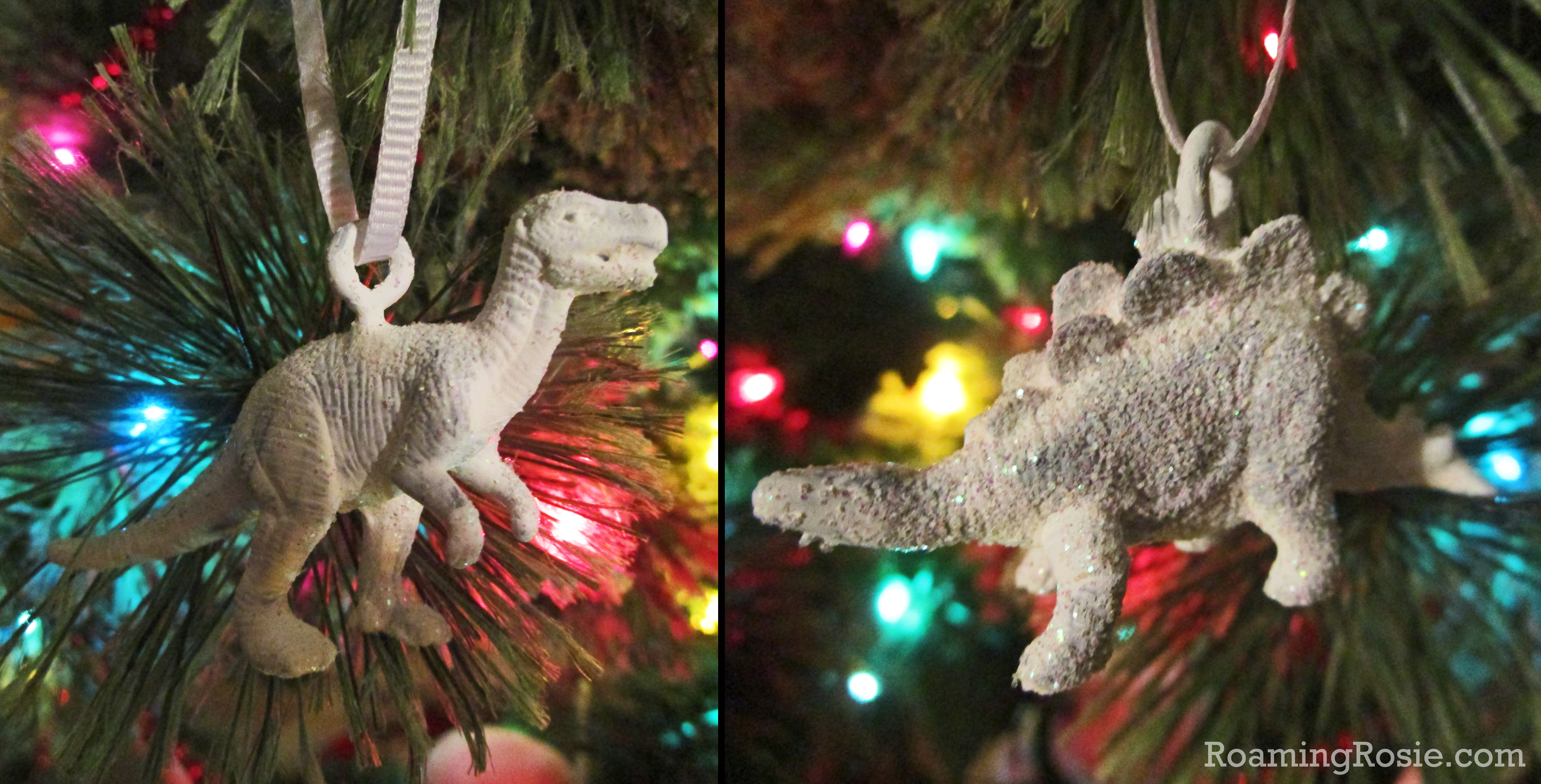 Glitter Dinosaur Ornaments