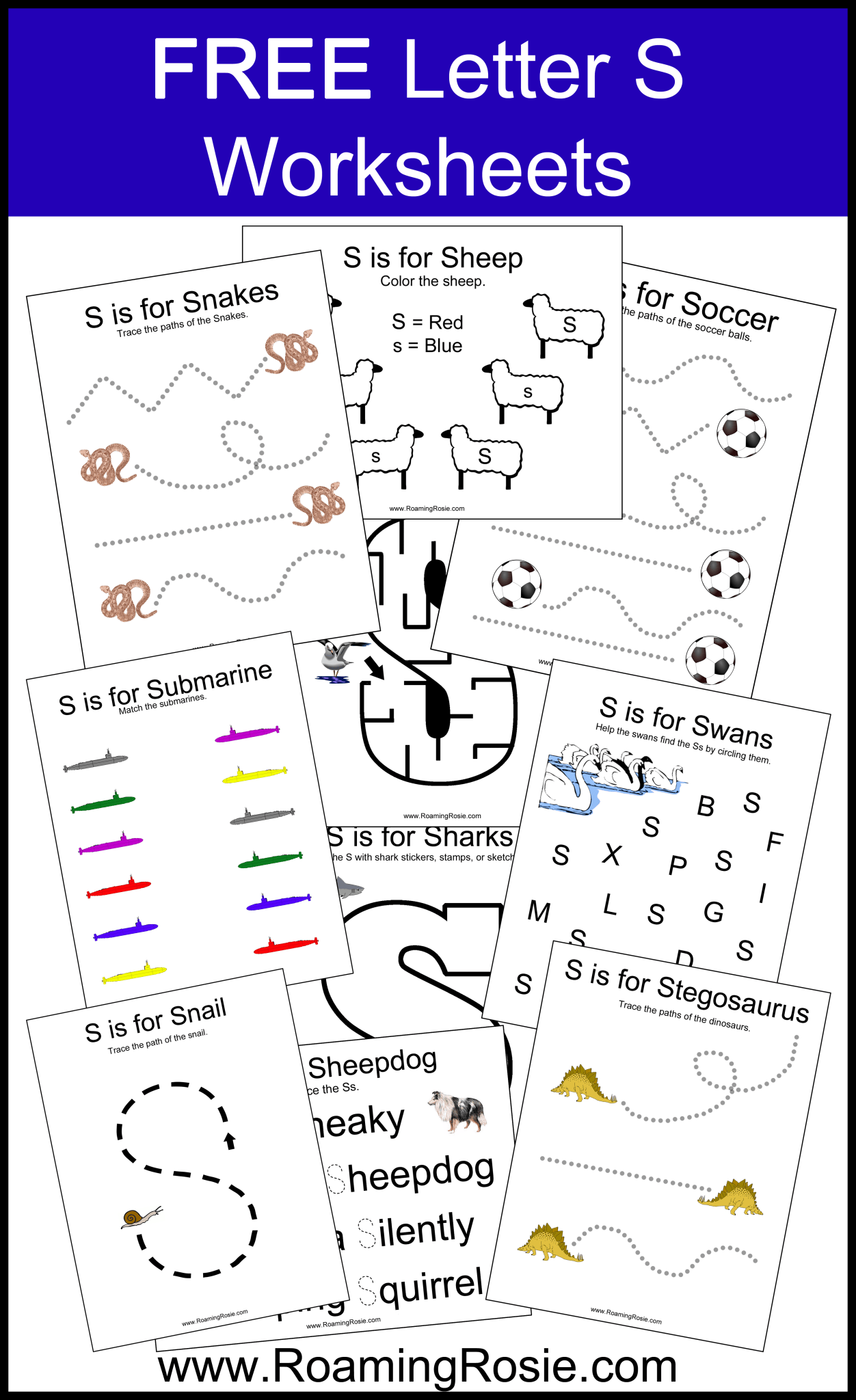 Alphabet Activities & FREE Worksheets for Kids: Letters P-T | Roaming Rosie